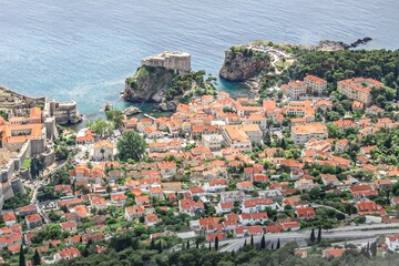Fototapeta premium Aerial of the city of Dubrovnik, Croatia.