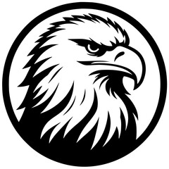 Silhouette of an eagle's head