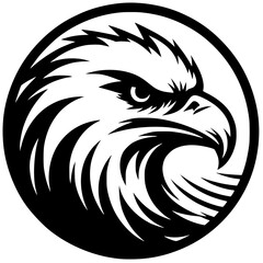 Silhouette of an eagle's head