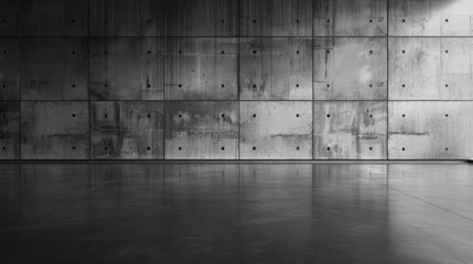 Concrete wall and floor as abstract background, empty grunge interior