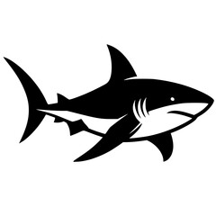 Obraz premium The shark silhouette is simple and elegant
