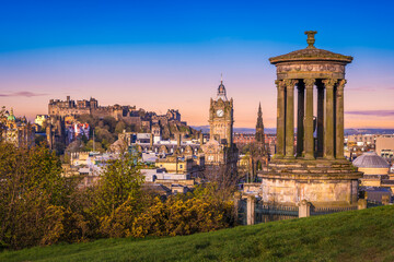 Beautiful view of the city of Edinburgh, Scotland