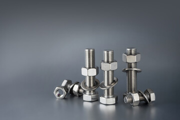 Set of screws of different types, allen, grade 5, car screw