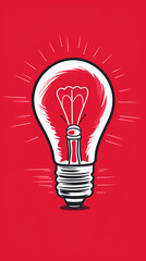 Light bulb, inspiration concept