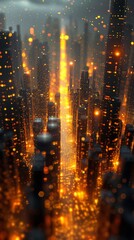 Obraz premium abstract technology background gold