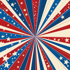  USA colors, stars and stripes abstract grunge design.