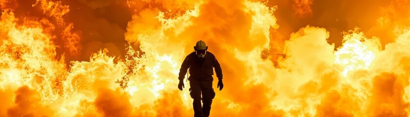 Naklejka premium A bomb squad technician meticulously disarms an explosive device, skillfully neutralizing the threat to public safety