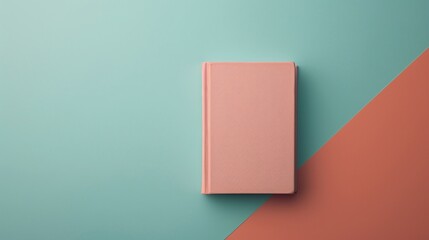 elegant pink book on a dual toned background, for mockup design