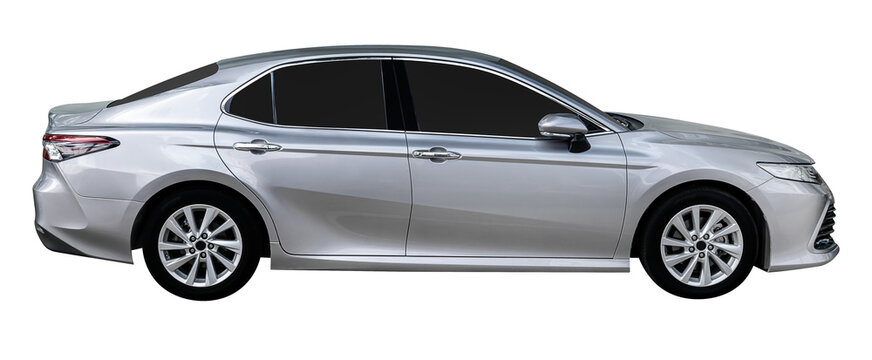 Fototapeta Side view gray car