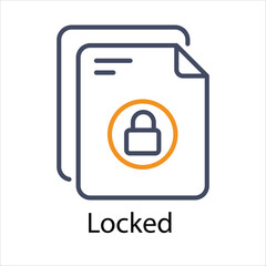 Obraz premium Locked Vector icon