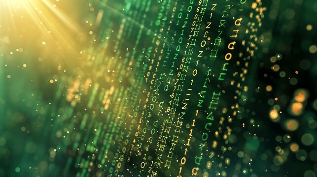 Character Matrix Digital Code Design Background