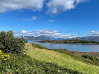 Beautiful nature of Scotland, North sea under a cloudy sky