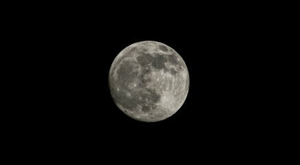 Full Moon over a black background