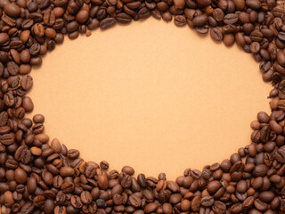 coffee beans on a burlap