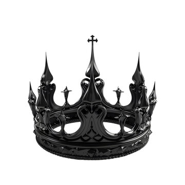 3d crown on transparent background