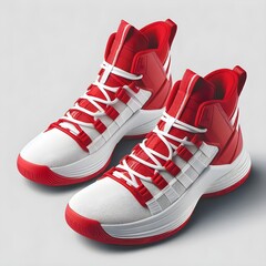 Scarpe da basket rosse e bianche