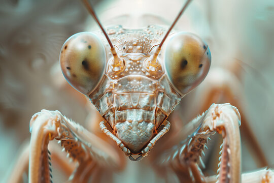  a mantis face close-up macro photo