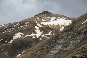 View of the peak of Monte Gorzano in Lazio, Italy