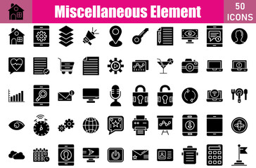 Miscellaneous Element Icons Set.Web and mobile icons.Vector illustration