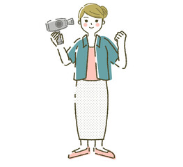 美容師の女性 職業 イラスト素材