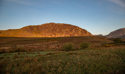 sunset in the mountains
