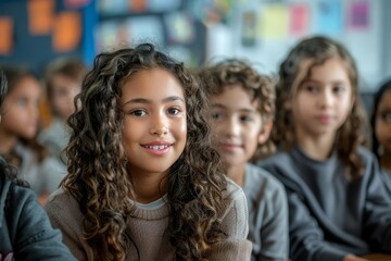 Editorial photography of a diverse group of students in a classroom setting