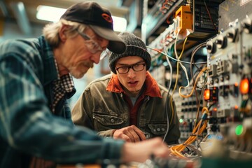 Editorial photography of an electrical engineering class