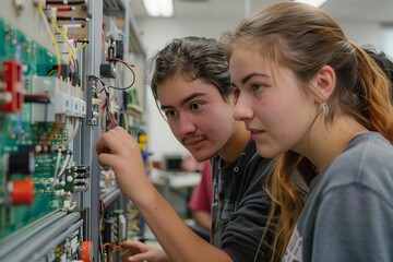 Editorial photography of an electrical engineering class
