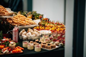 Fourchette table with various tasty food