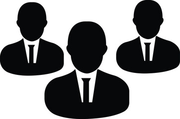 business people icon set Multi ethnic people of different age looking at camera collage mosaic horizontal banner. Many lot of multiracial business people group smiling faces silhouette people go set