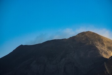 Popocatepetl volcano in Mexico at the evening