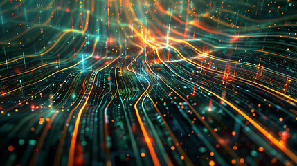 Digital technological light connect operations abstract backdround