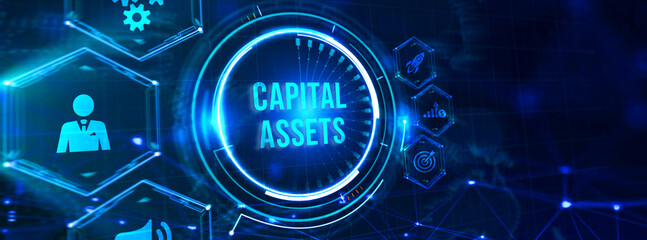 Business, Technology, Internet and network concept. Capital assets. 3d illustration