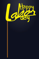 Happy Labor day topper. vector