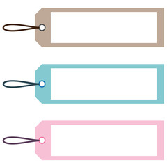 Obraz premium 3種類のタグ