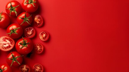 A ripe tomato surrounded by some tomato slices © Heinan Drawings