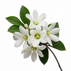 Fototapeta premium branch of jasmine flowers isolated on white background