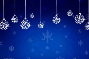 Digital render of a beautiful Christmas greetings background with ornaments © Wirestock