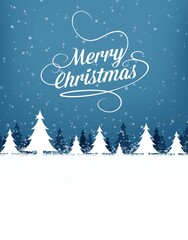 Digital render of a beautiful Christmas greetings background with Christmas trees