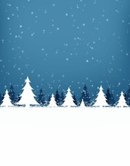 Digital render of a beautiful Christmas greetings background with Christmas trees © Wirestock