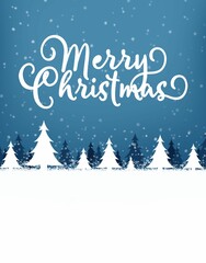 Digital render of a beautiful Christmas greetings background with Christmas trees © Wirestock