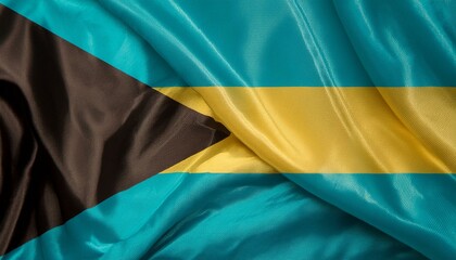 Fabric and Wavy Flag of Bahamas