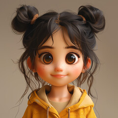 a photo of cute model character made with generative AI