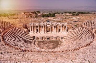 Roman amphitheater at Hierapolis in Pamukkale, Turkey