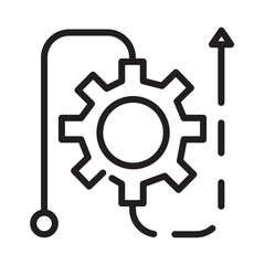 Procedure Process Training Line Icon