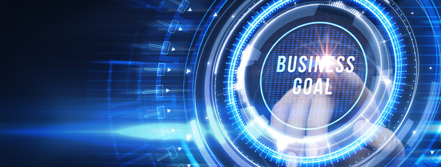 Business goal concept.Business, Technology, Internet and network concept.