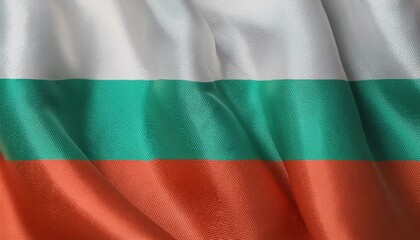 Obraz premium Fabric and Wavy Flag of Bulgaria