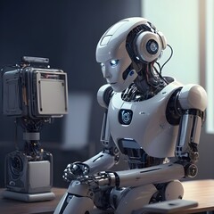 Ai robot thinking