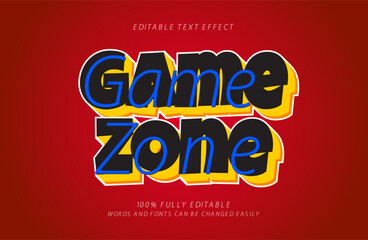 game zone editable text effect