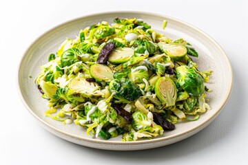 Ancho Chile Brussels Slaw with Creamy Honey Dressing